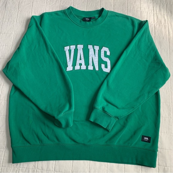 Vans Original Standards Varsity Crew Loose Fit Sweater Green Size XL - Picture 1 of 10